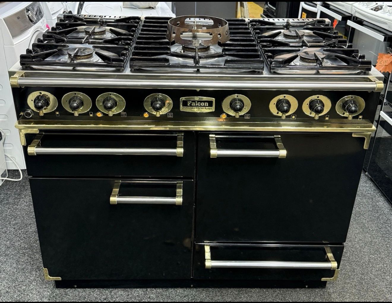 FALCON 1092 CONTINENTAL DUAL FUEL 110CM COOKER Black&brass