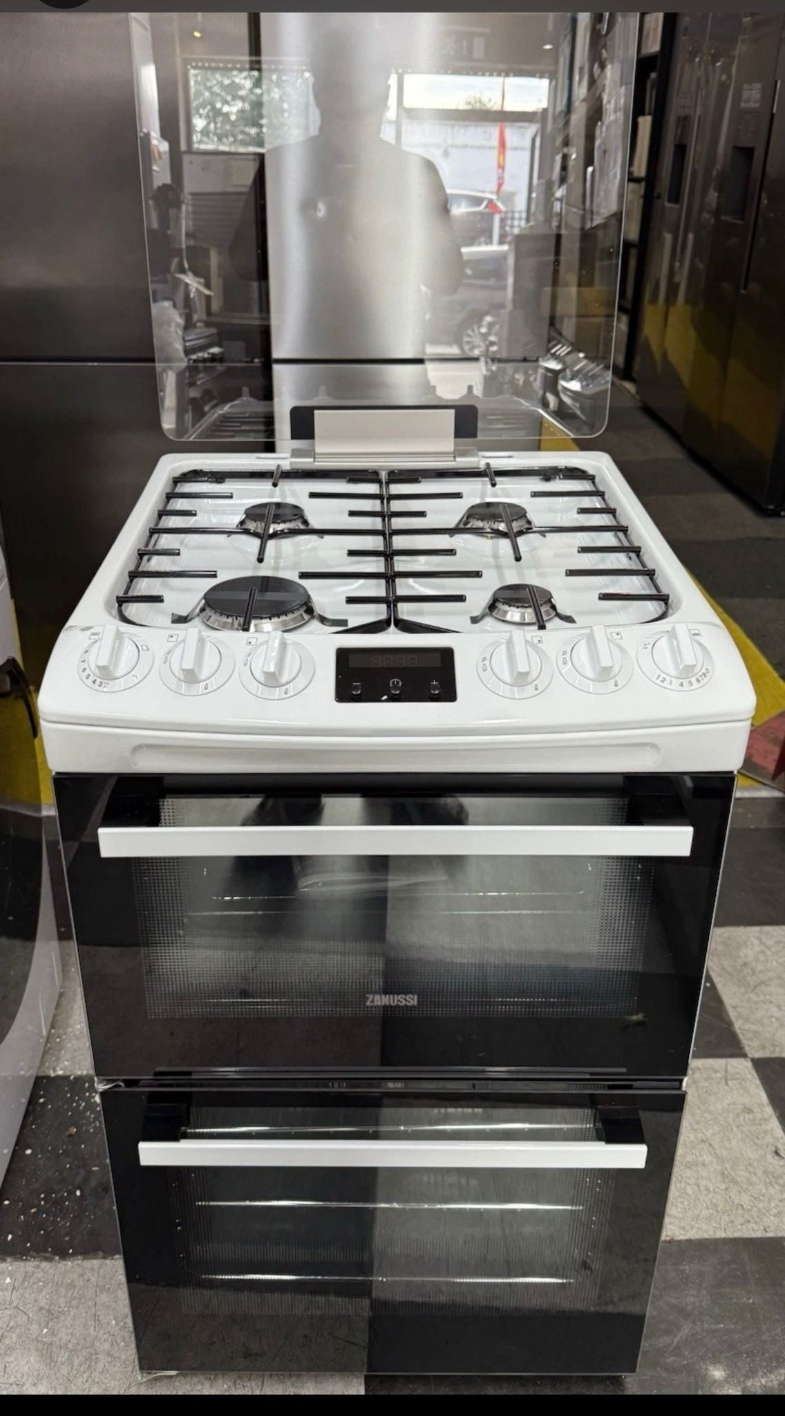Zanussi ZCG43250WA Gas Cooker with Double Oven White