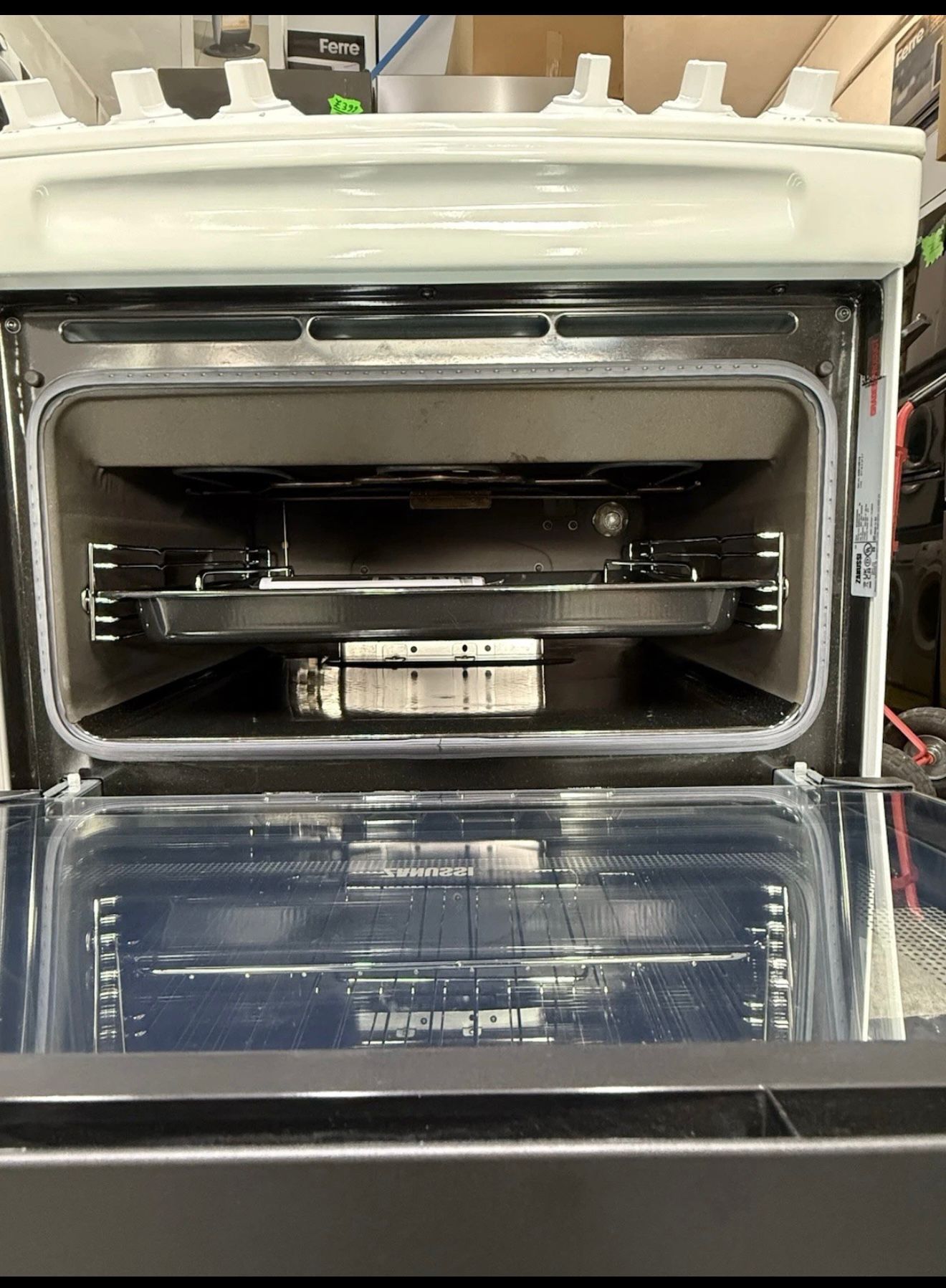Zanussi ZCG43250WA Gas Cooker with Double Oven White
