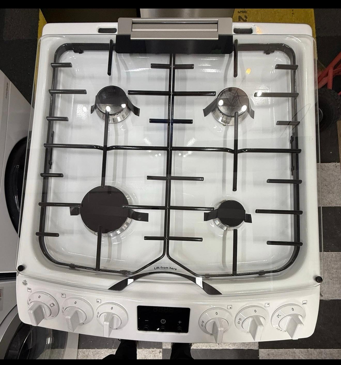 Zanussi ZCG43250WA Gas Cooker with Double Oven White