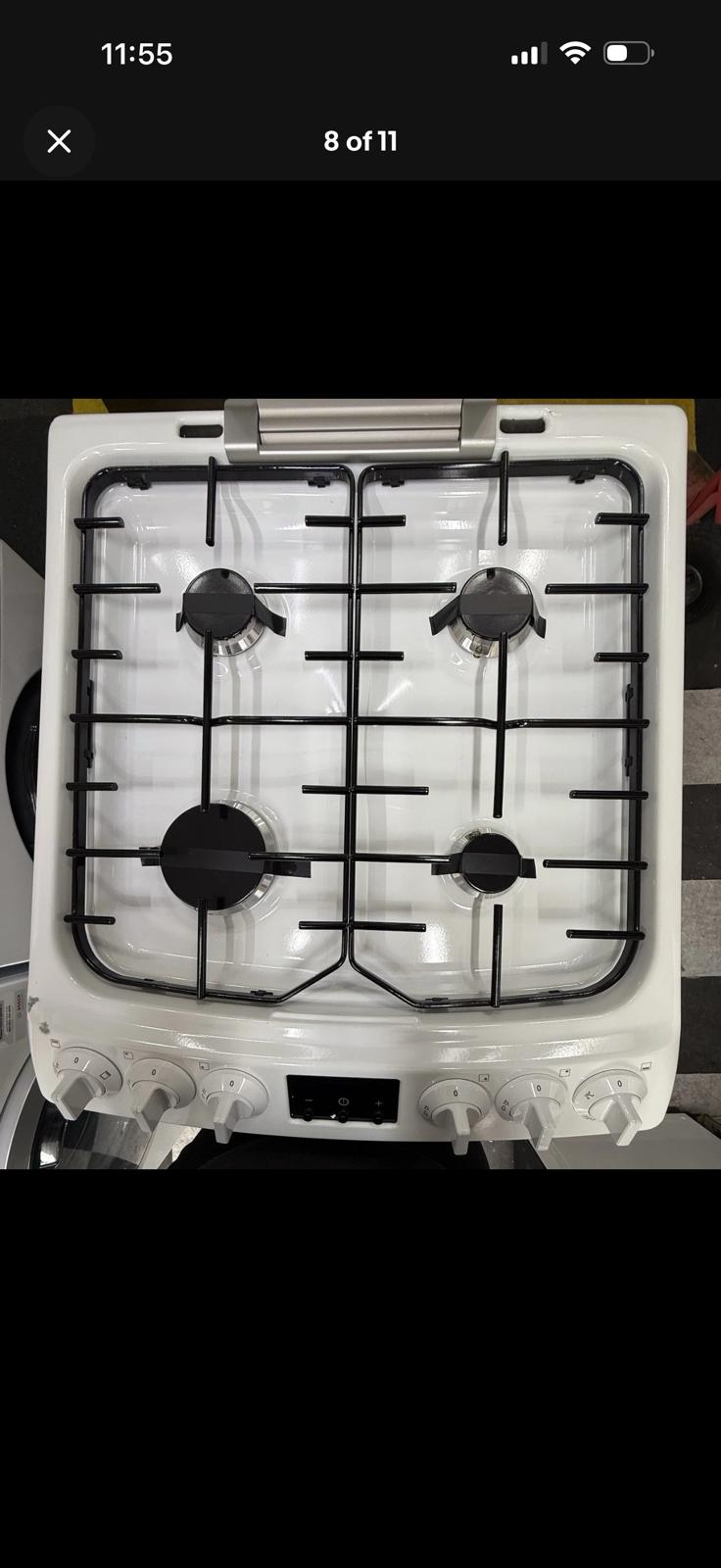 Zanussi ZCG43250WA Gas Cooker with Double Oven White