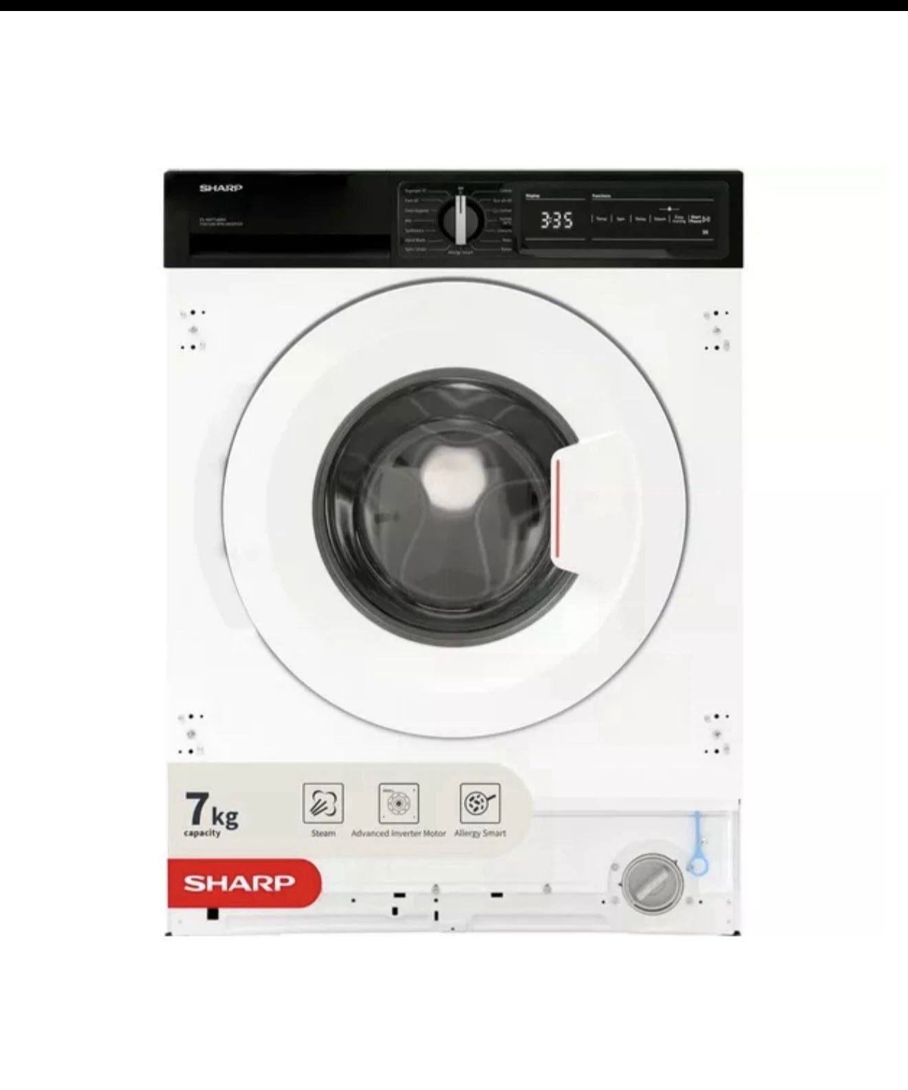 SHARP ES-NIH714BWA-EN Integrated 7 kg 1400 Spin Washing Machine - White