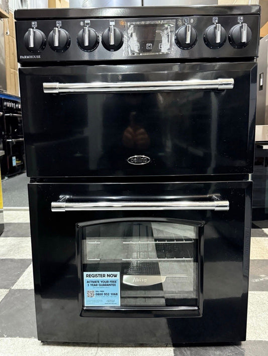 BELLING Farmhouse 60E Electric Ceramic Cooker - Black & Chrome
