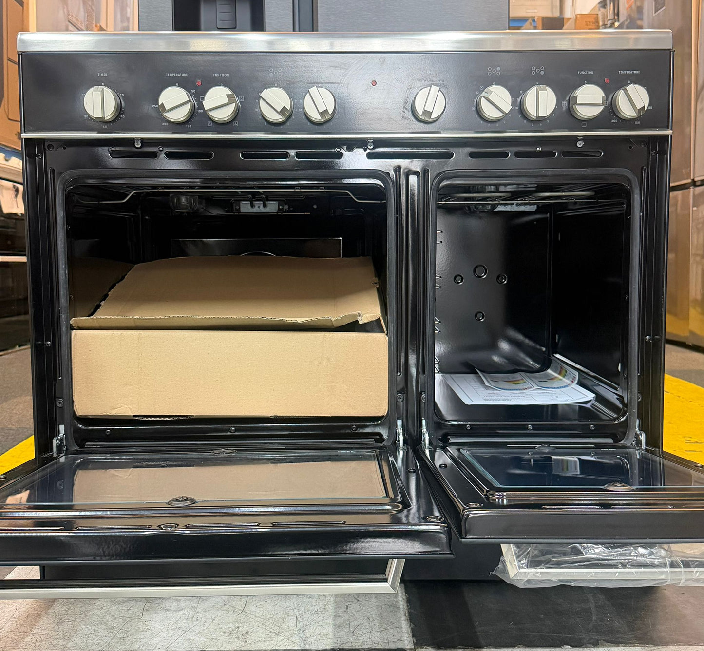 KENWOOD CK418 90 cm Electric Ceramic Range Cooker - Black & Chrome