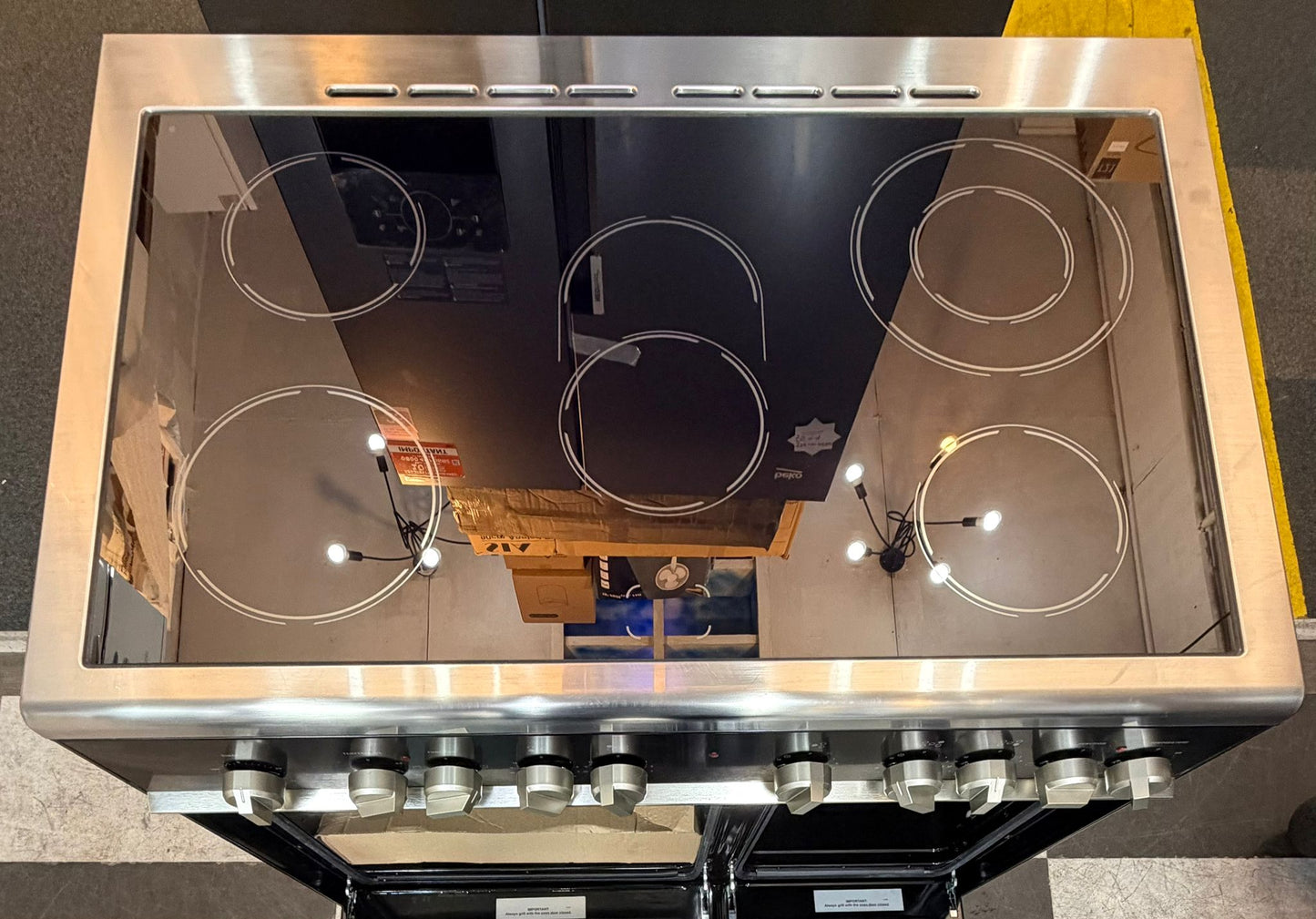 KENWOOD CK418 90 cm Electric Ceramic Range Cooker - Black & Chrome
