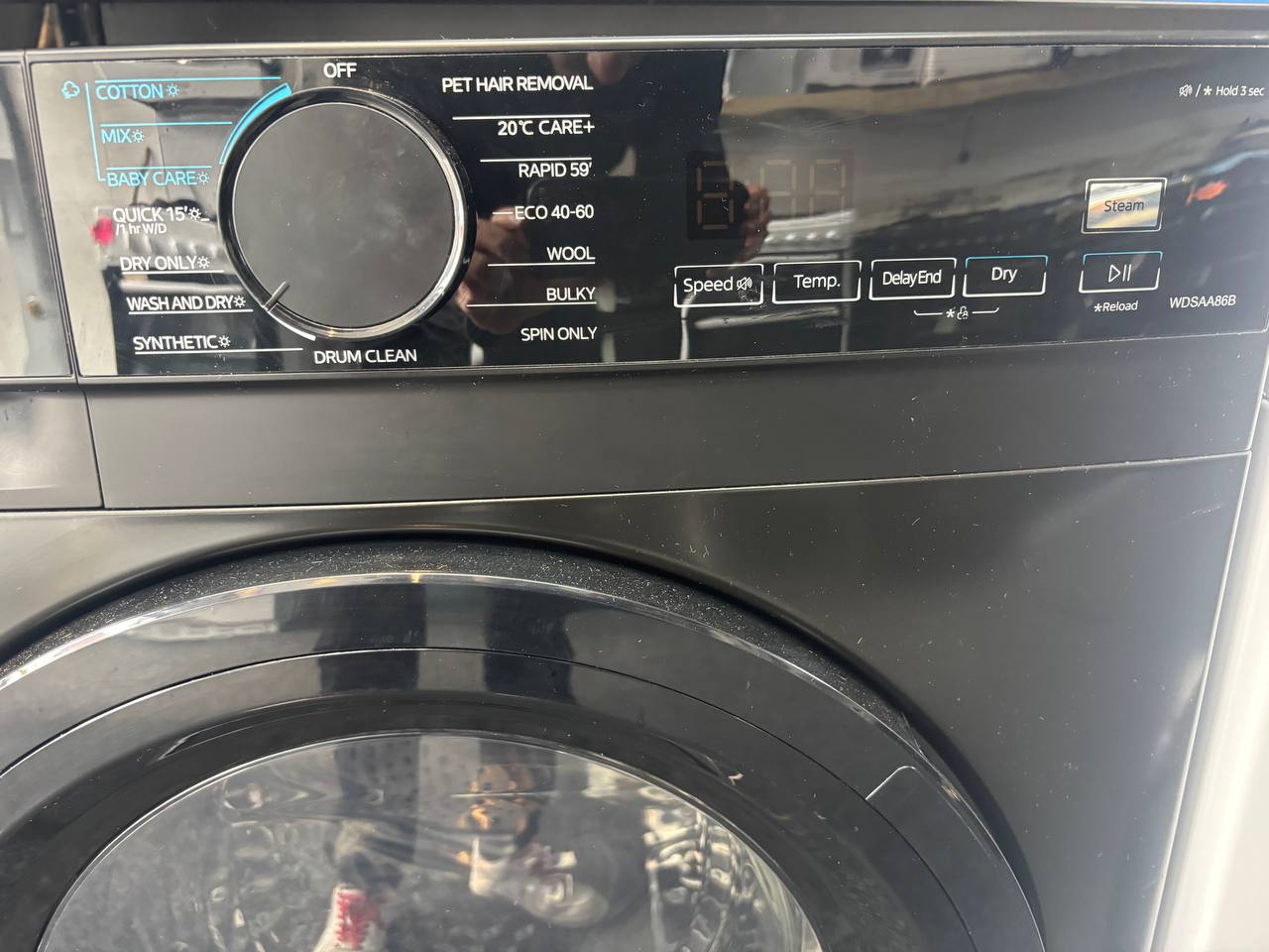 Bush WDSAA86B 8kg/6kg 1400 Spin Washer Dryer(ONLY TESTED) – Black